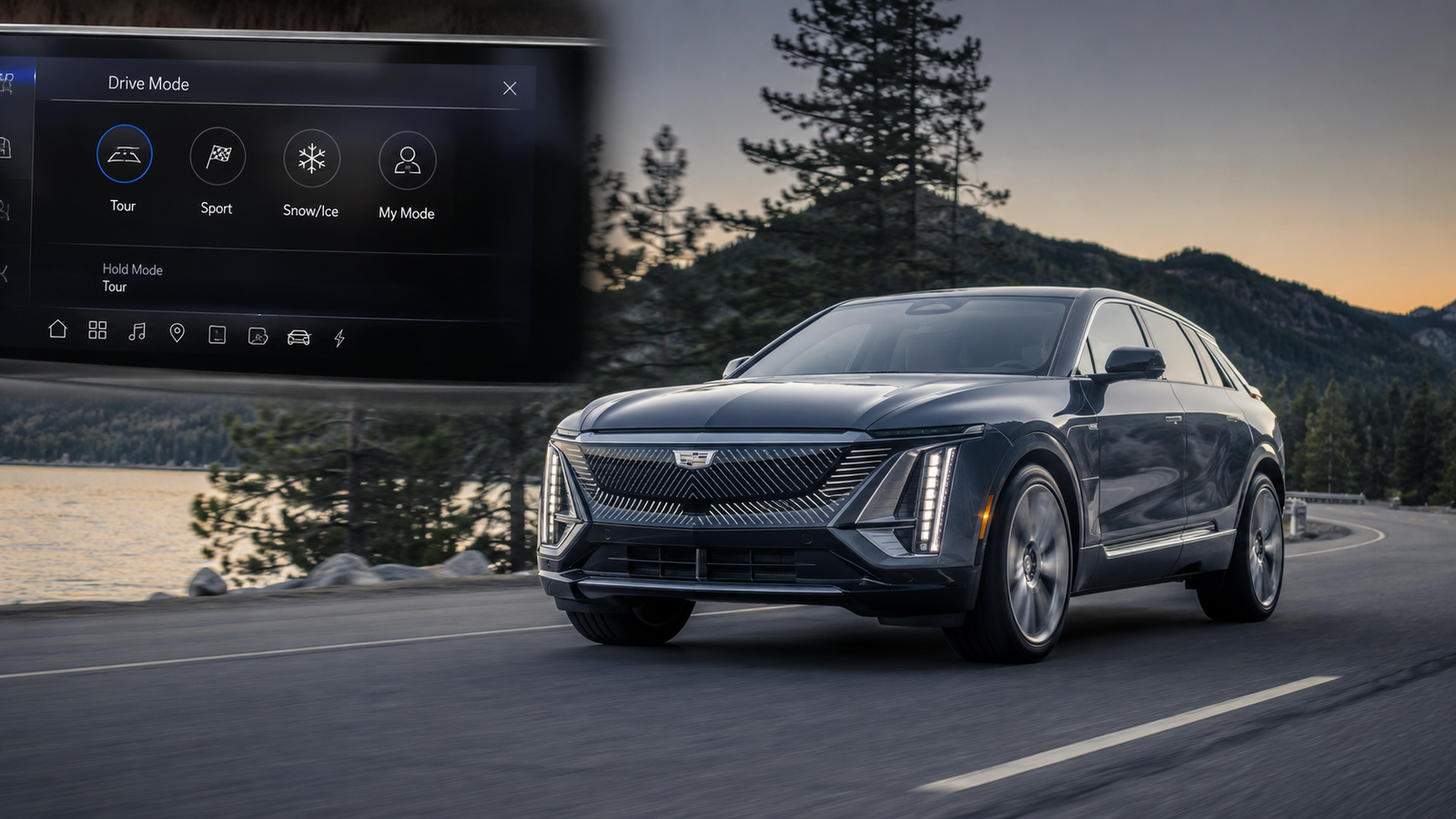 do the driving modes in cadillac lyriq offer different ranges or battery usages?